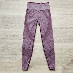 PINK Victoria's Secret Burgundy Purple Seamless Leggings Yoga Pants Womens Xs